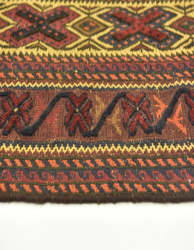 Detail image of  6' 4 x 8' 10  Hand Knotted Sumak Wool Rug