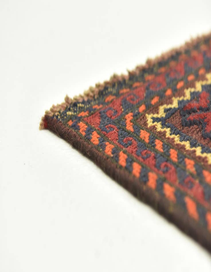 Detail image of  6' 4 x 8' 10  Hand Knotted Sumak Wool Rug