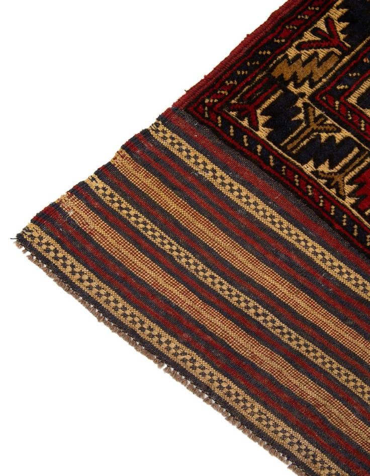 Detail image of  6' 2 x 9' 9  Hand Knotted Sumak Wool Rug