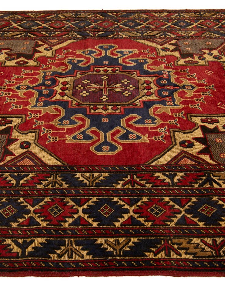 Detail image of  6' 2 x 9' 9  Hand Knotted Sumak Wool Rug