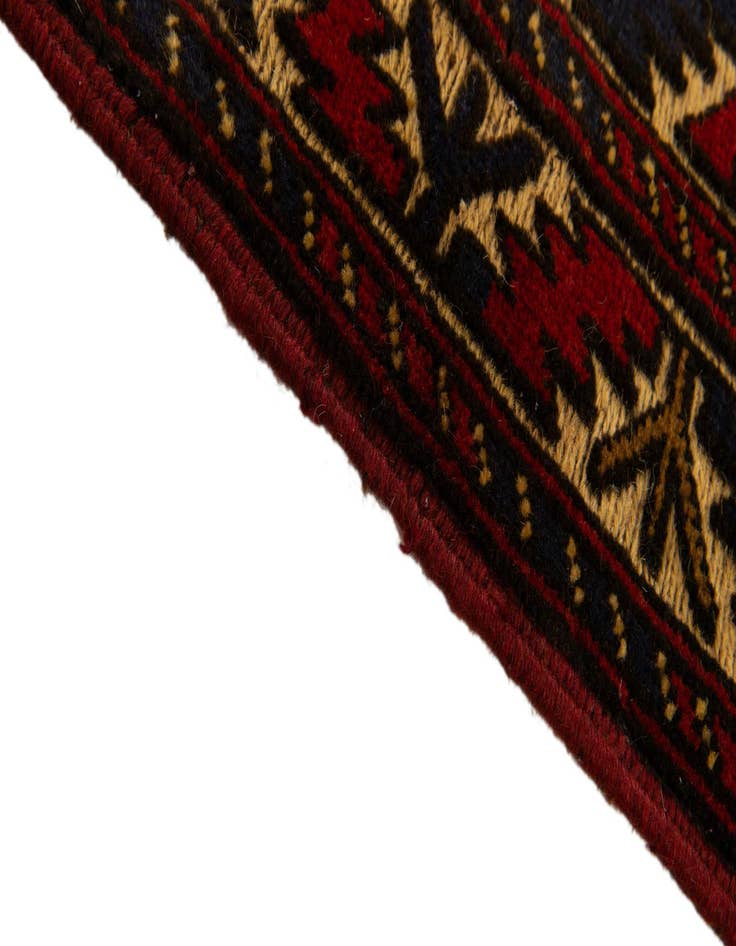 Detail image of  6' 2 x 9' 9  Hand Knotted Sumak Wool Rug