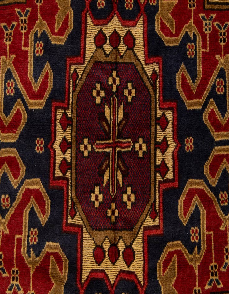 Detail image of  6' 2 x 9' 9  Hand Knotted Sumak Wool Rug