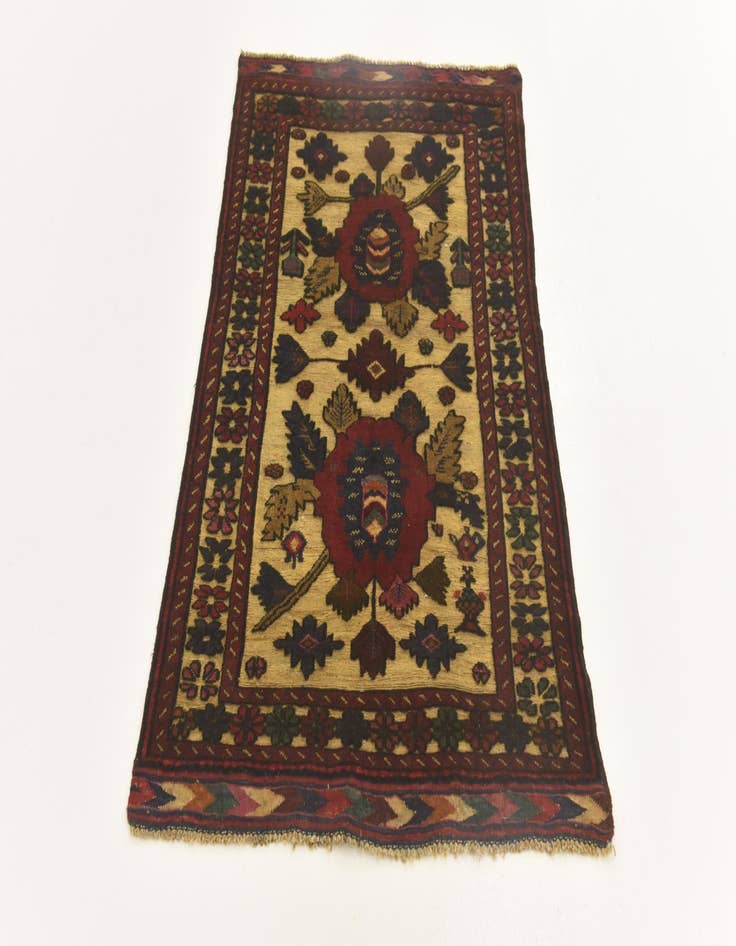 Detail image of  2' 10 x 4' 6  Hand Knotted Sumak Wool Rug