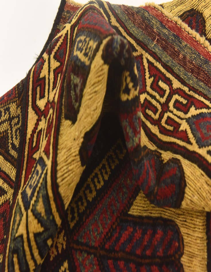 Detail image of  2' 9 x 4' 5  Hand Knotted Sumak Wool Rug