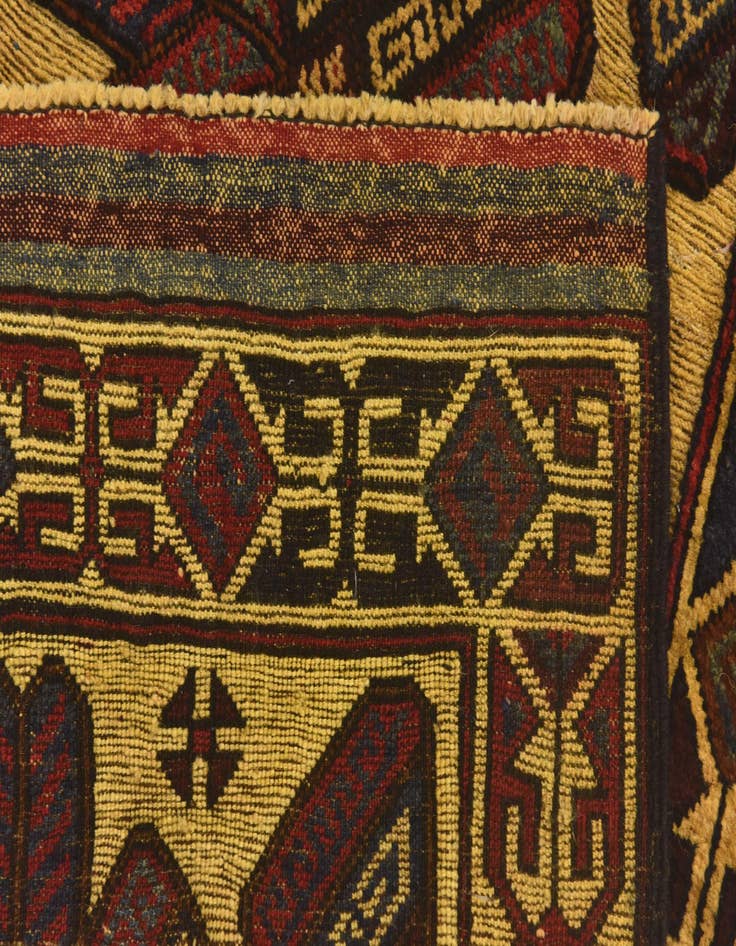 Detail image of  2' 9 x 4' 5  Hand Knotted Sumak Wool Rug