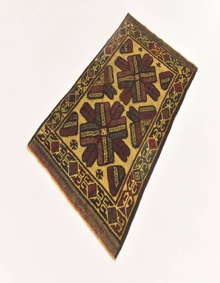 Detail image of  2' 9 x 4' 5  Hand Knotted Sumak Wool Rug