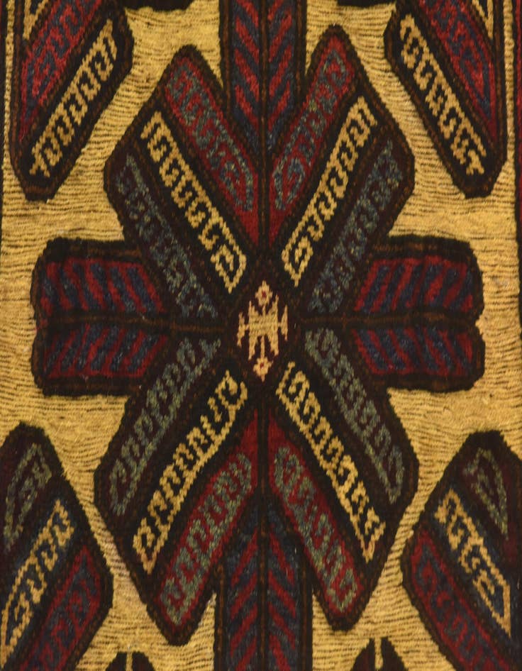 Detail image of  2' 9 x 4' 5  Hand Knotted Sumak Wool Rug