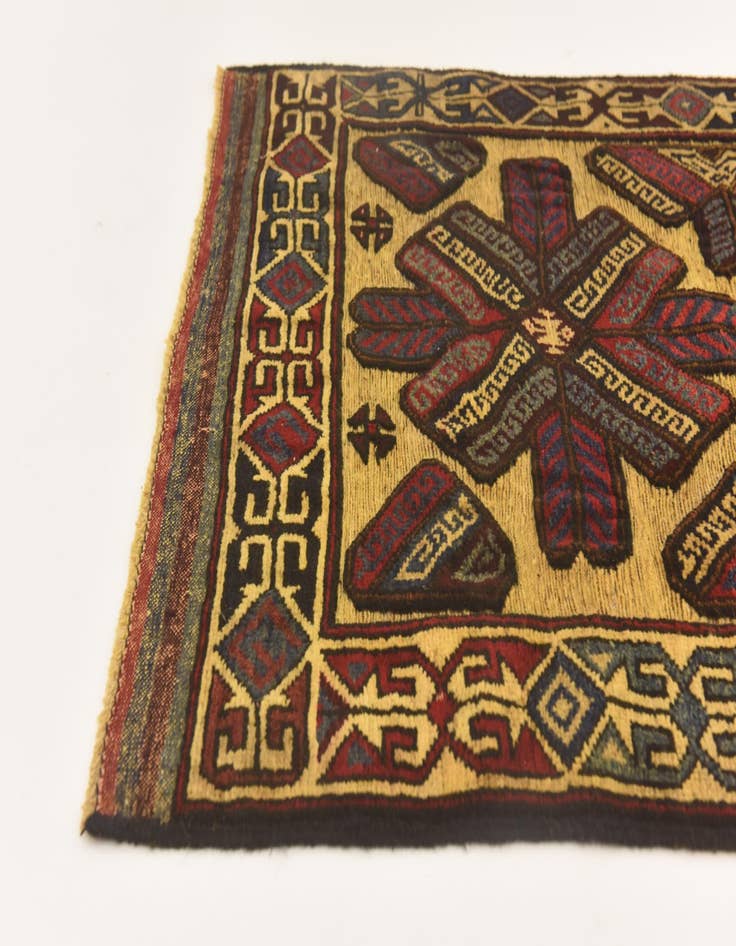 Detail image of  2' 9 x 4' 5  Hand Knotted Sumak Wool Rug