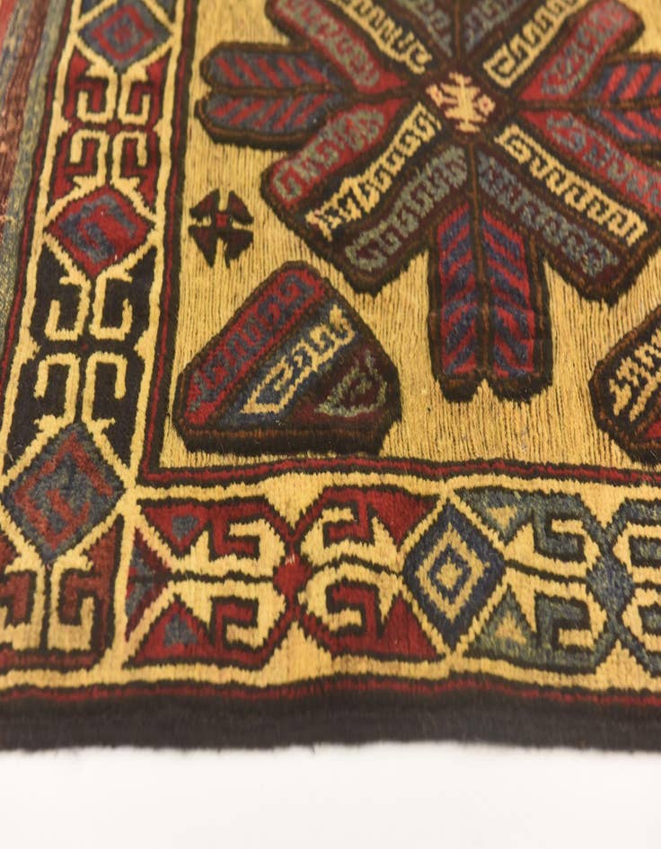 Detail image of  2' 9 x 4' 5  Hand Knotted Sumak Wool Rug