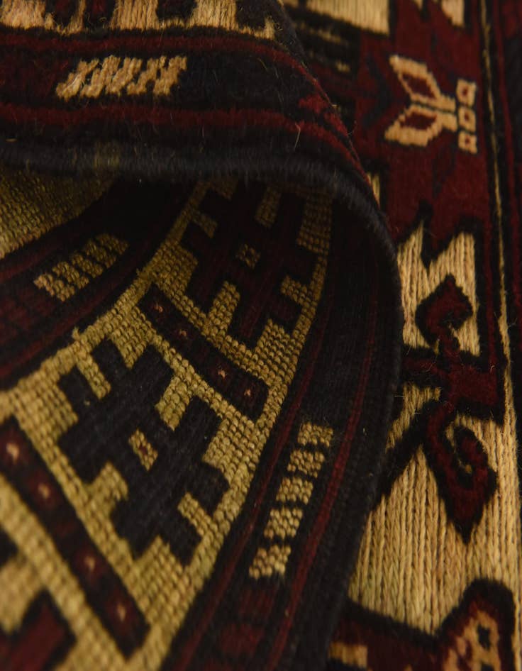 Detail image of  2' 10 x 4'  Hand Knotted Sumak Wool Rug