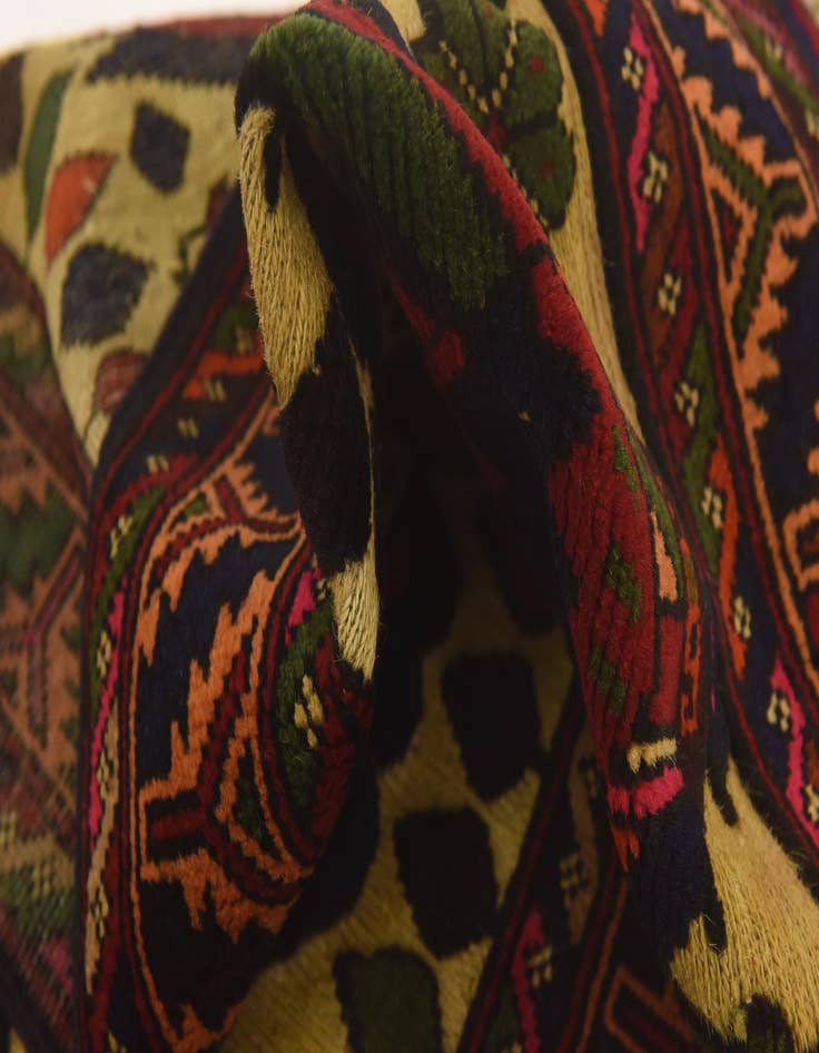 Detail image of  2' 6 x 4' 6  Hand Knotted Sumak Wool Rug