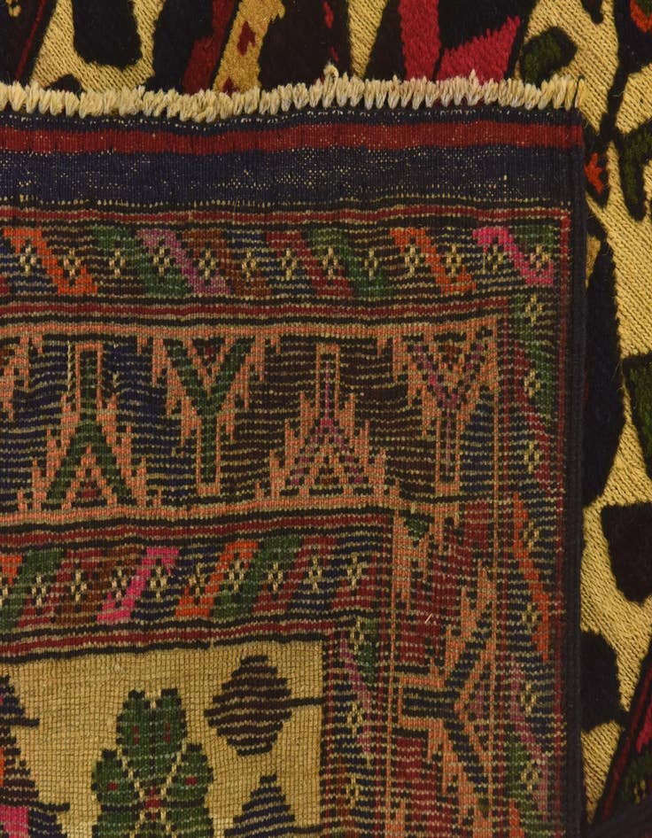 Detail image of  2' 6 x 4' 6  Hand Knotted Sumak Wool Rug