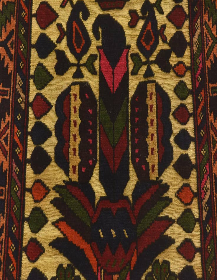 Detail image of  2' 6 x 4' 6  Hand Knotted Sumak Wool Rug