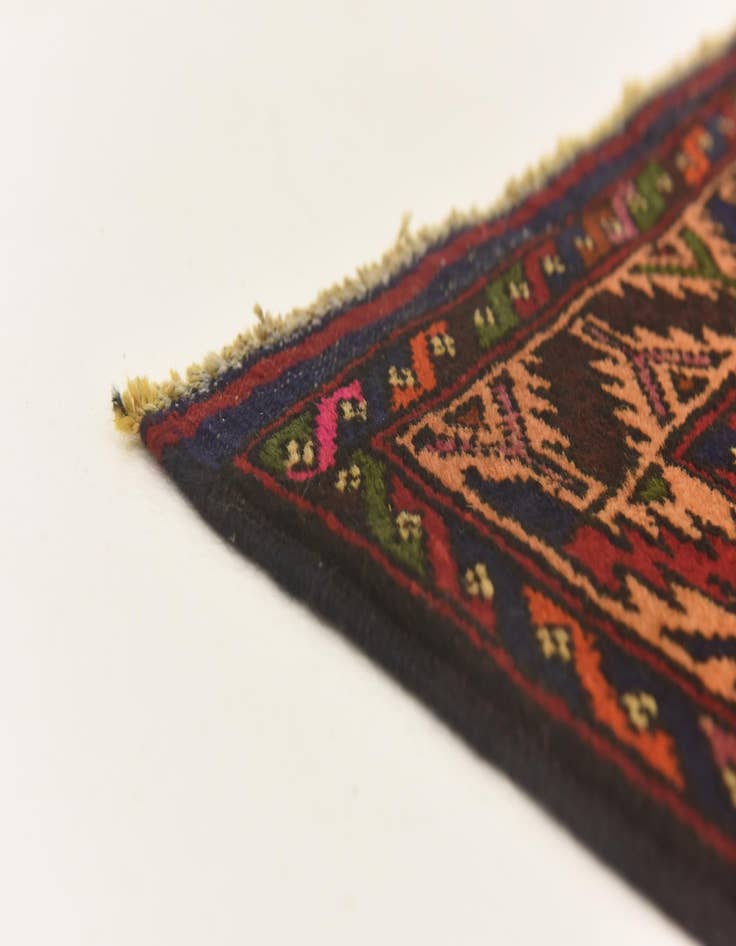 Detail image of  2' 6 x 4' 6  Hand Knotted Sumak Wool Rug