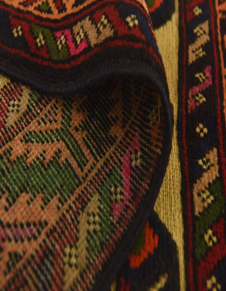 Detail image of  2' 6 x 4' 6  Hand Knotted Sumak Wool Rug