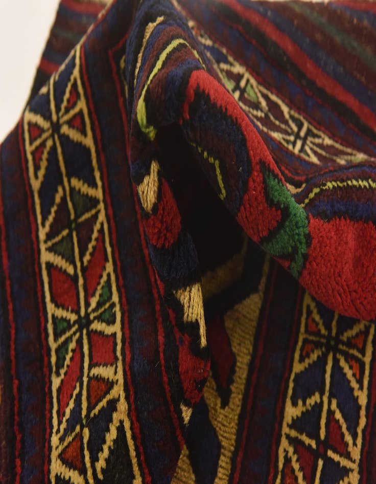 Detail image of  2' 9 x 4' 6  Hand Knotted Sumak Wool Rug