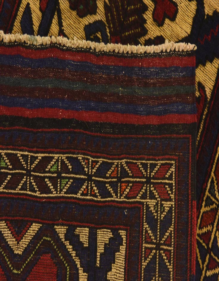 Detail image of  2' 9 x 4' 6  Hand Knotted Sumak Wool Rug