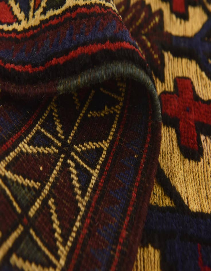 Detail image of  2' 9 x 4' 6  Hand Knotted Sumak Wool Rug