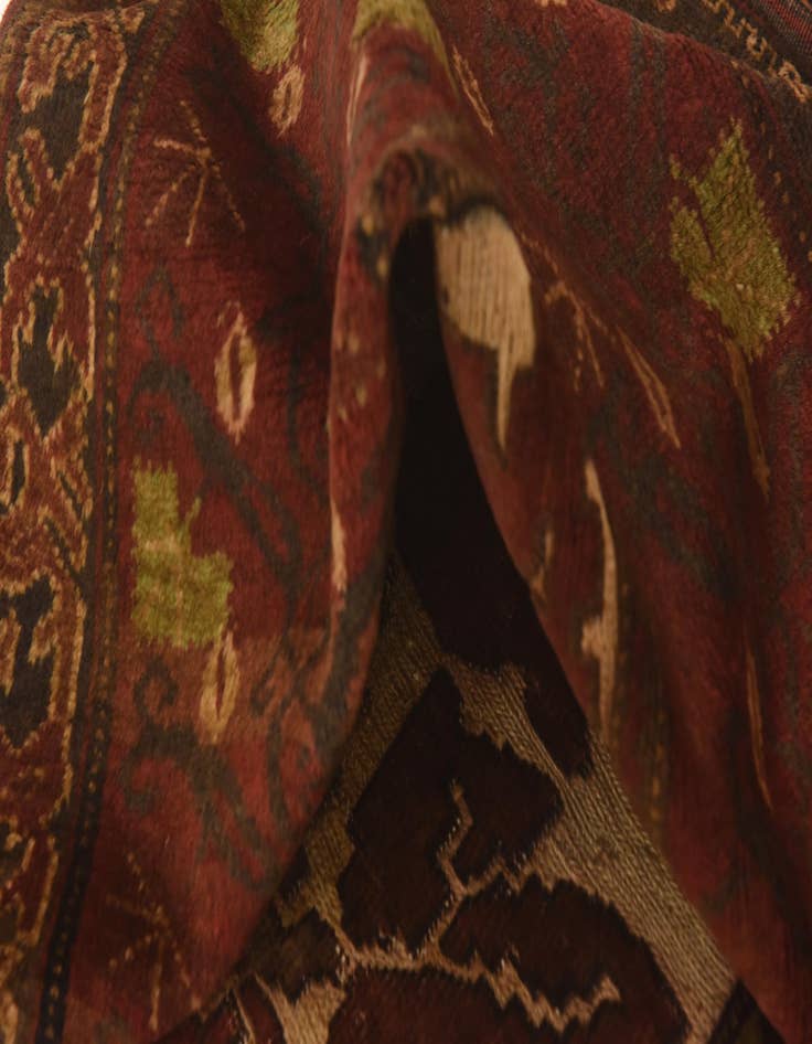 Detail image of  4' x 5' 9  Hand Knotted Sumak Wool Rug