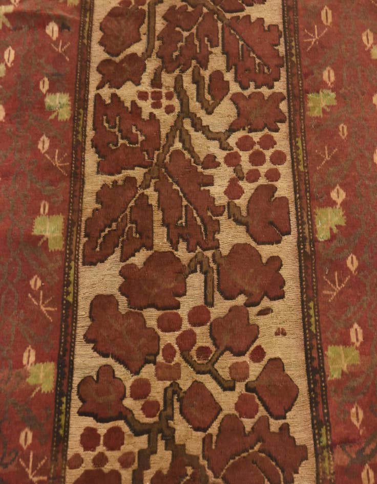 Detail image of  4' x 5' 9  Hand Knotted Sumak Wool Rug