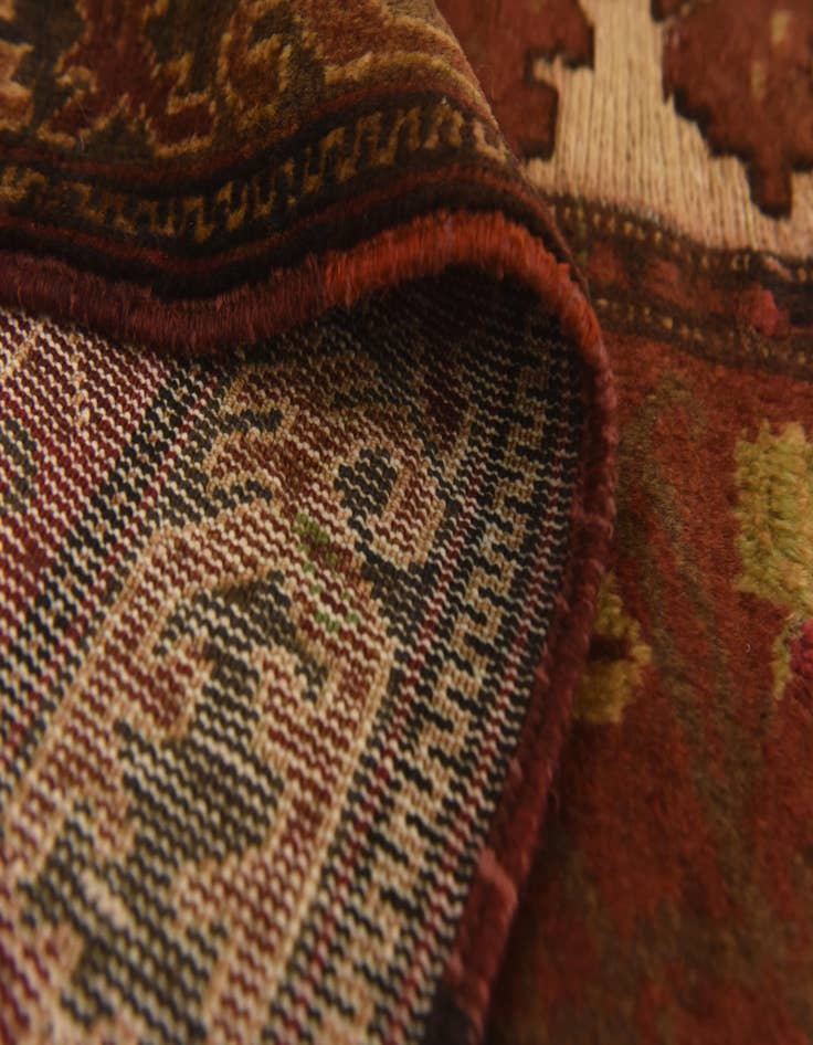 Detail image of  4' x 5' 9  Hand Knotted Sumak Wool Rug