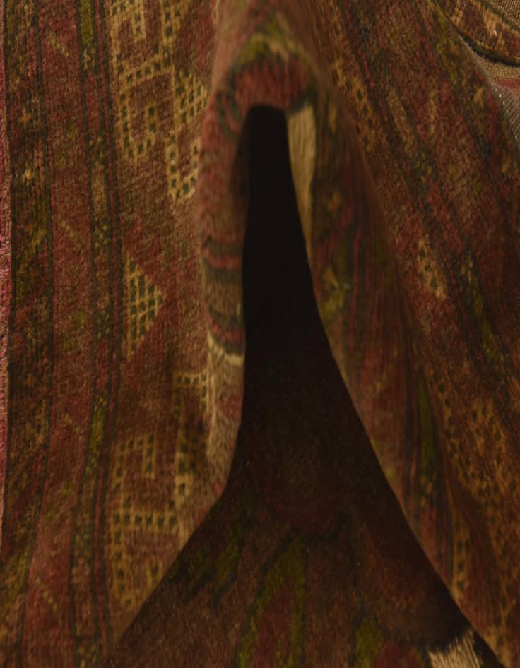 Detail image of  4' x 5' 10  Hand Knotted Sumak Wool Rug