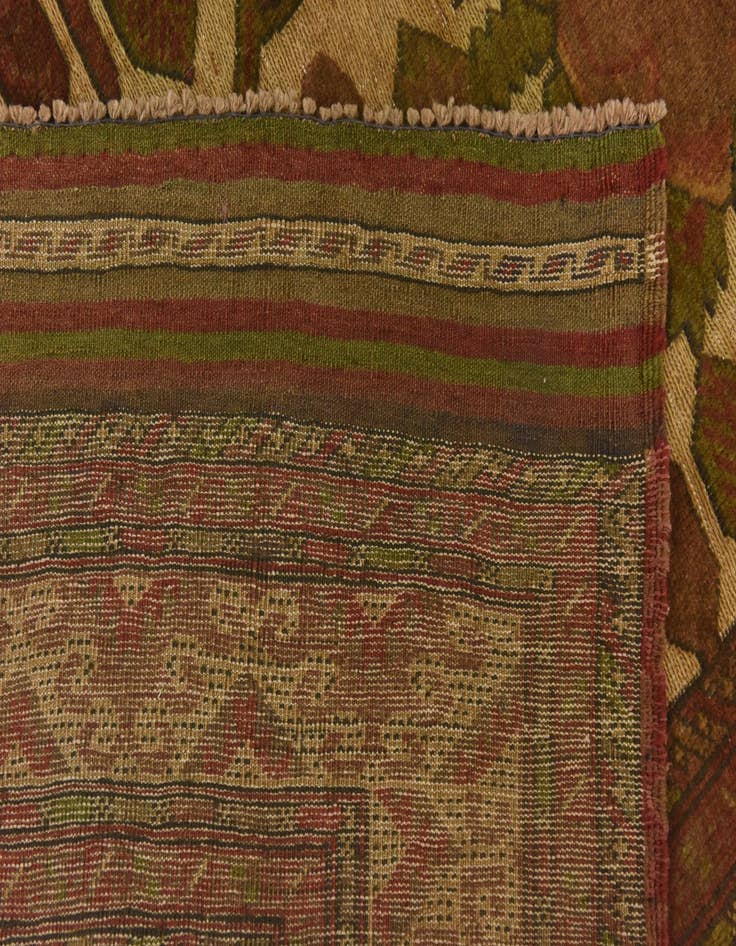 Detail image of  4' x 5' 10  Hand Knotted Sumak Wool Rug