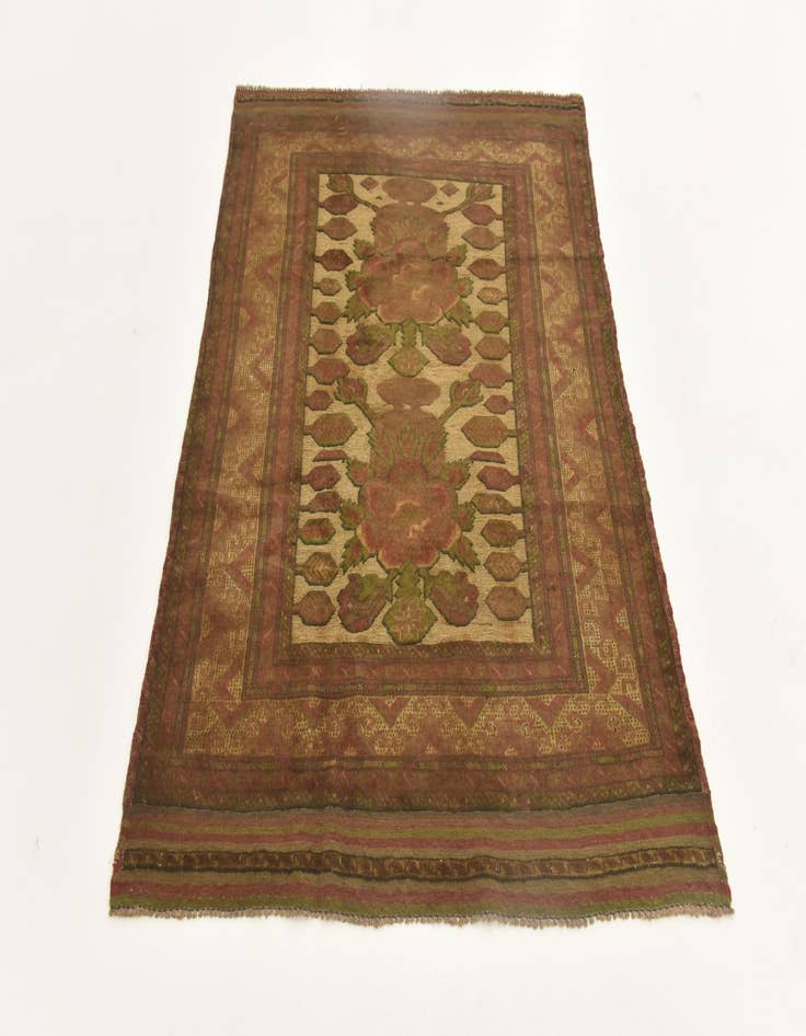 Detail image of  4' x 5' 10  Hand Knotted Sumak Wool Rug