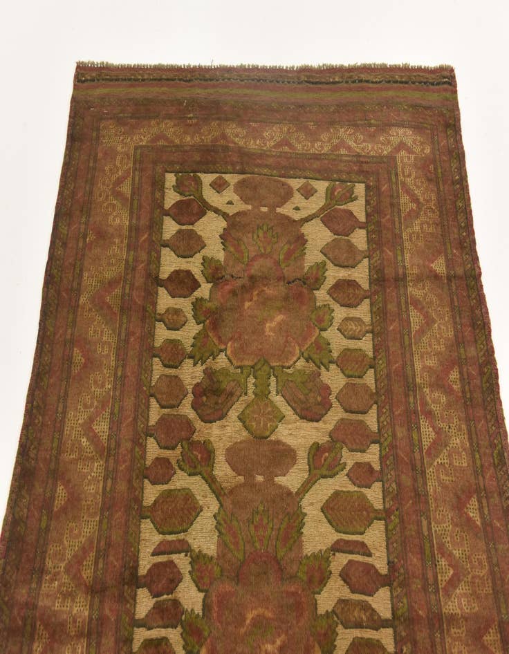 Detail image of  4' x 5' 10  Hand Knotted Sumak Wool Rug