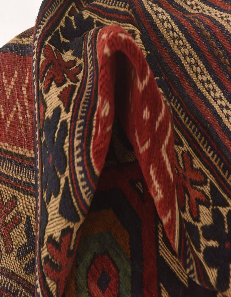 Detail image of  4' 2 x 6' 3  Hand Knotted Sumak Wool Rug
