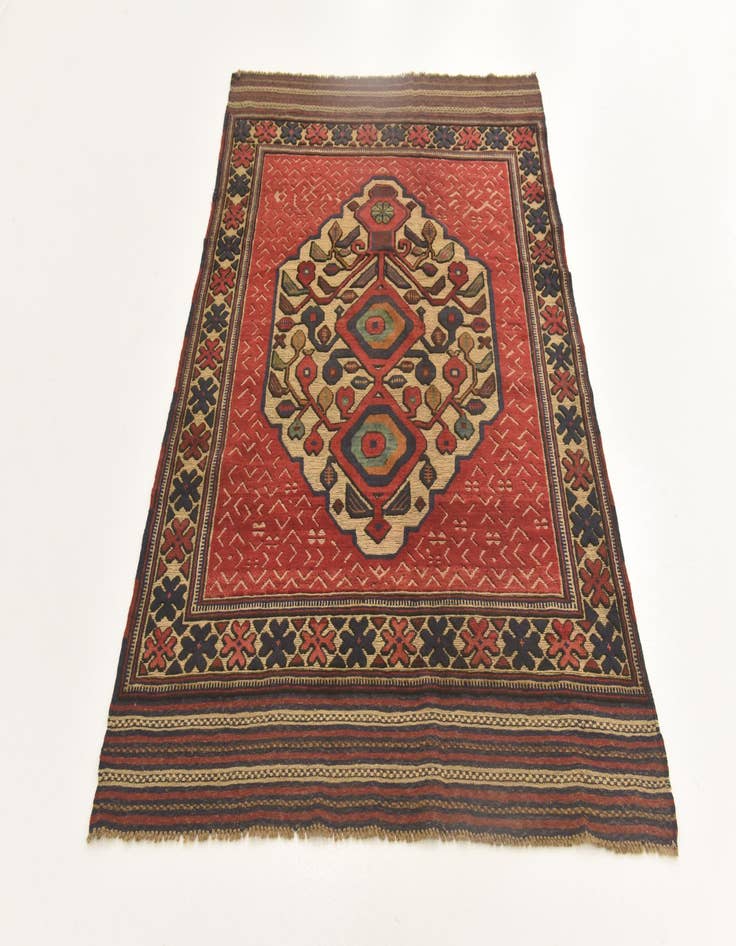 Detail image of  4' 2 x 6' 3  Hand Knotted Sumak Wool Rug