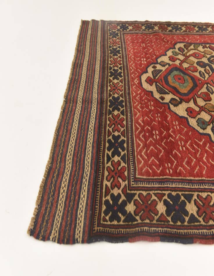 Detail image of  4' 2 x 6' 3  Hand Knotted Sumak Wool Rug