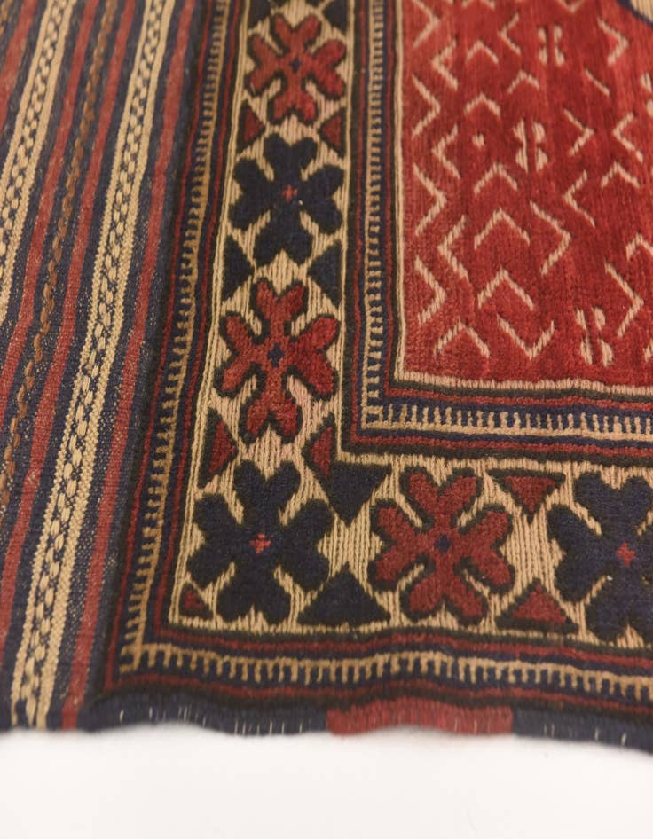 Detail image of  4' 2 x 6' 3  Hand Knotted Sumak Wool Rug