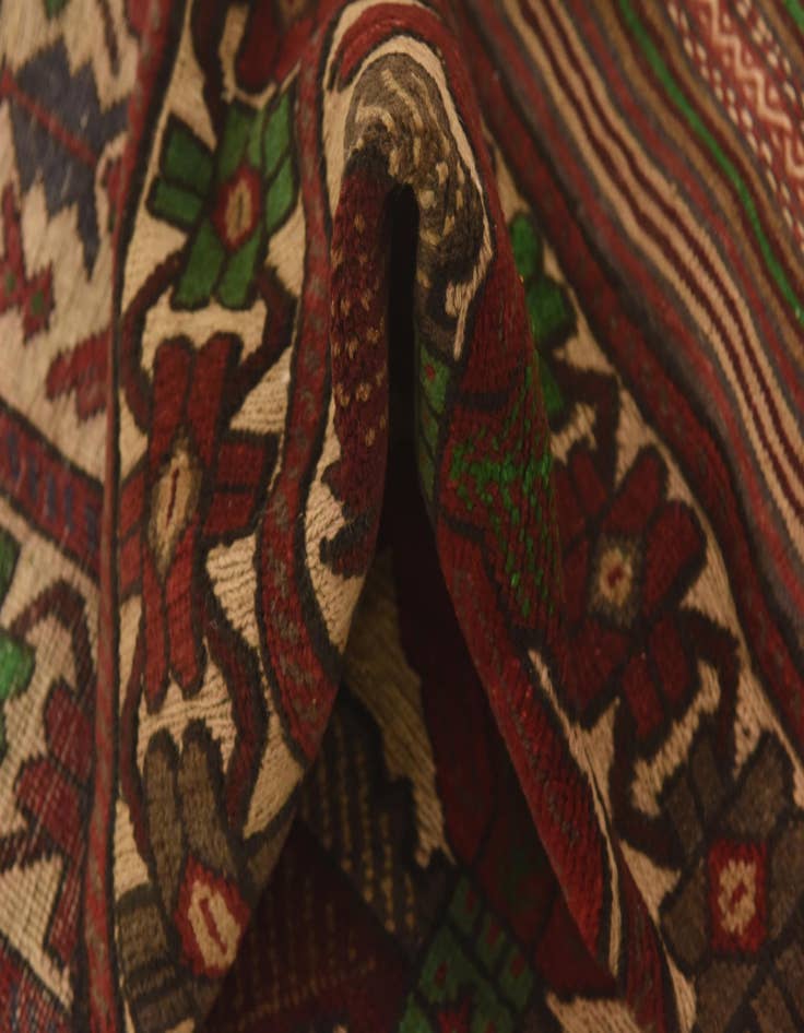 Detail image of  4' 2 x 6' 2  Hand Knotted Sumak Wool Rug