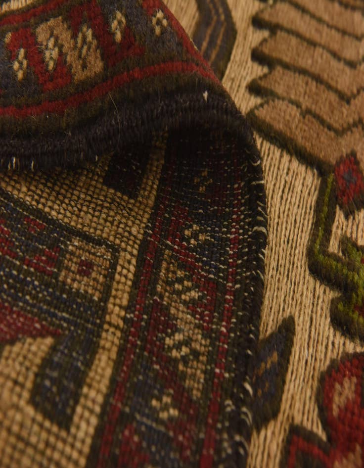 Detail image of  4' 1 x 6' 3  Hand Knotted Sumak Wool Rug