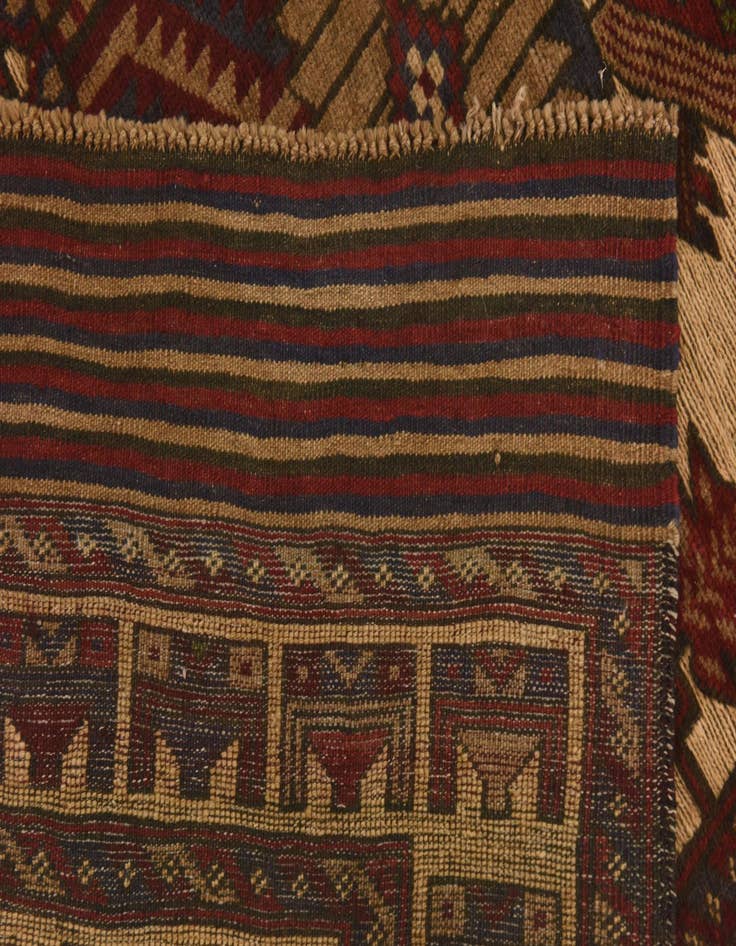 Detail image of  4' 1 x 6' 3  Hand Knotted Sumak Wool Rug