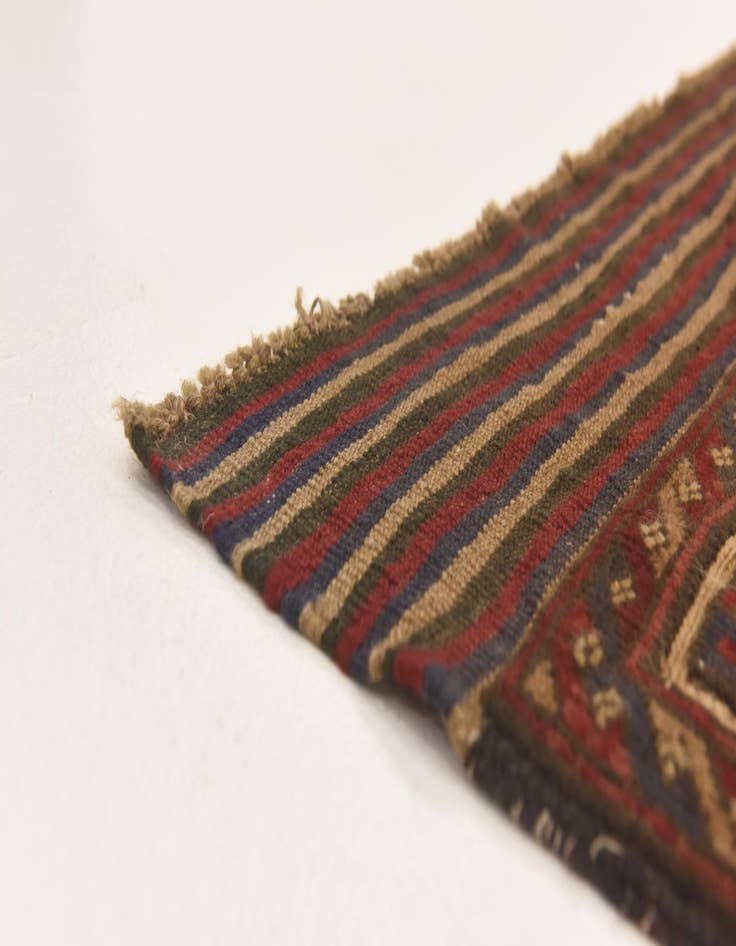 Detail image of  4' 1 x 6' 3  Hand Knotted Sumak Wool Rug