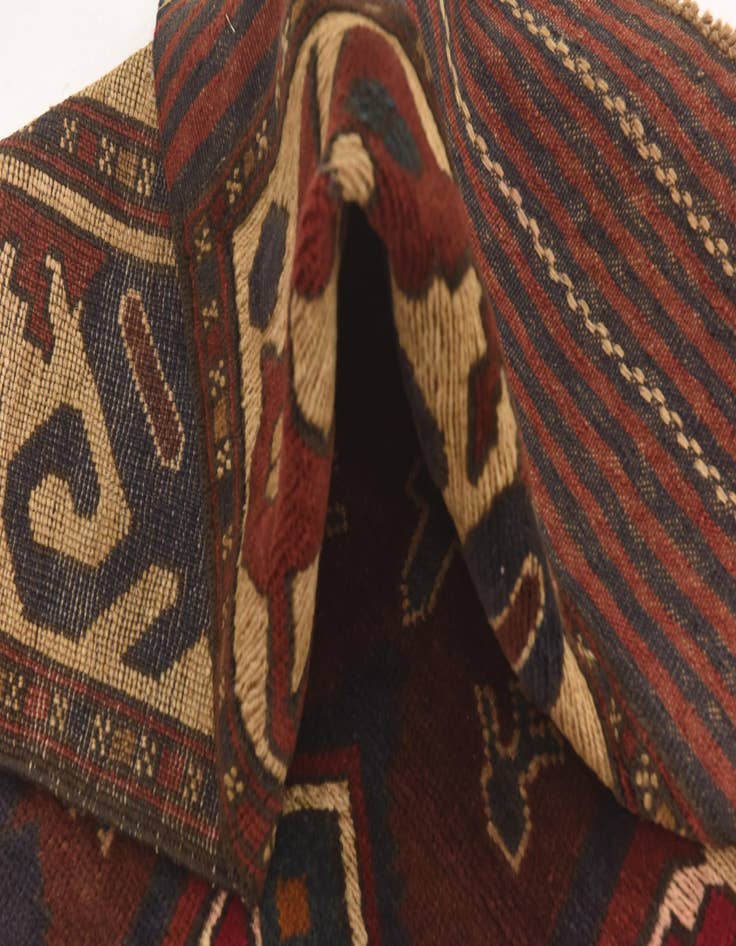 Detail image of  3' 10 x 6'  Hand Knotted Sumak Wool Rug