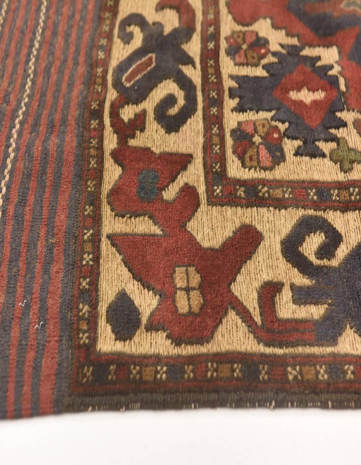 Detail image of  3' 10 x 6'  Hand Knotted Sumak Wool Rug