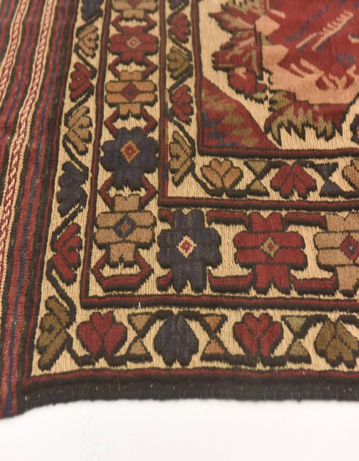 Detail image of  3' 9 x 6' 4  Hand Knotted Sumak Wool Rug