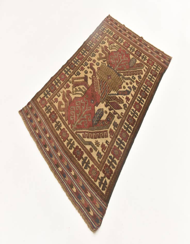 Detail image of  3' 11 x 6' 3  Hand Knotted Sumak Wool Rug