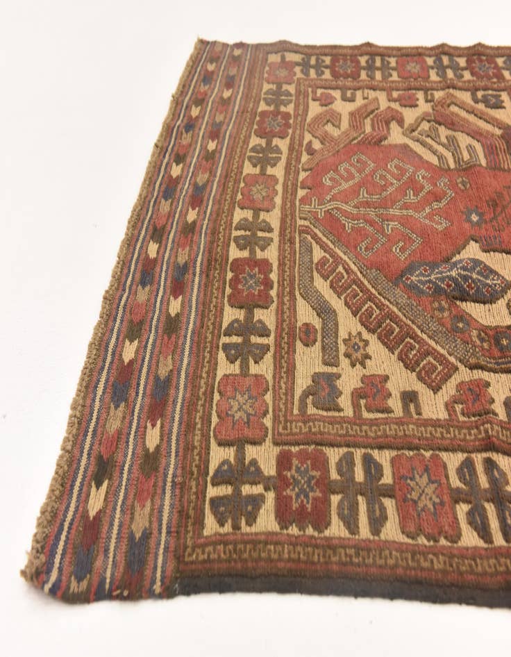 Detail image of  3' 11 x 6' 3  Hand Knotted Sumak Wool Rug