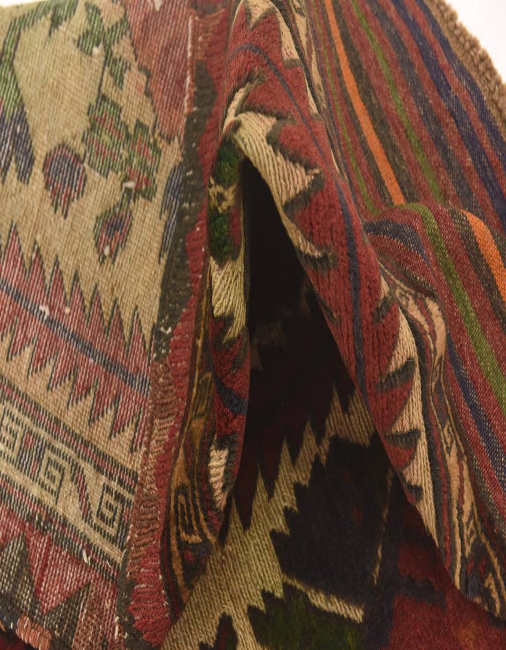 Detail image of  4' x 5' 9  Hand Knotted Sumak Wool Rug