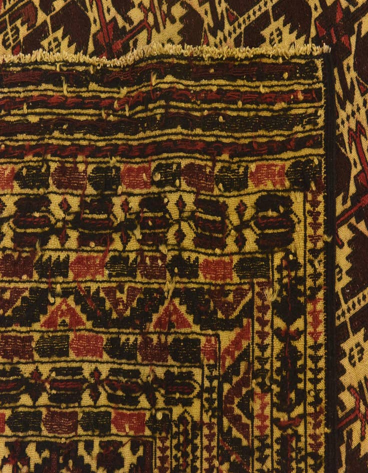 Detail image of  4' 2 x 6' 5  Hand Knotted Sumak Wool Rug