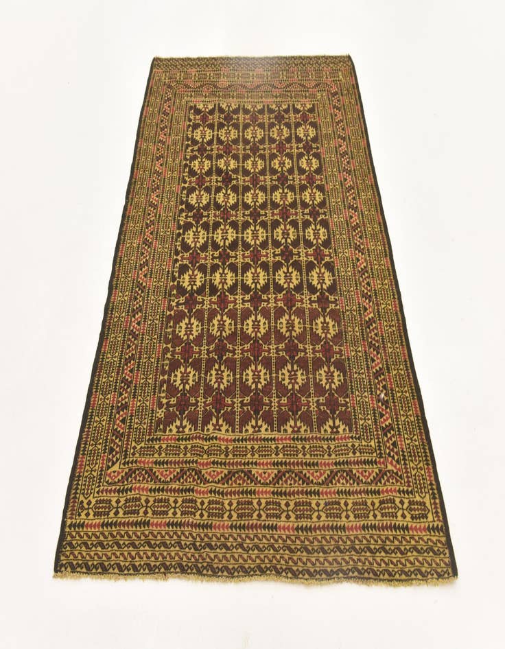 Detail image of  4' 2 x 6' 5  Hand Knotted Sumak Wool Rug