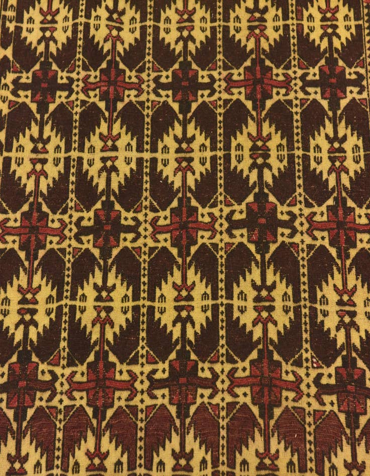 Detail image of  4' 2 x 6' 5  Hand Knotted Sumak Wool Rug