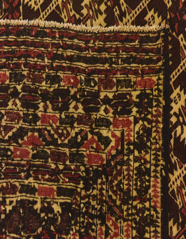 Detail image of  4' 3 x 6' 5  Hand Knotted Sumak Wool Rug