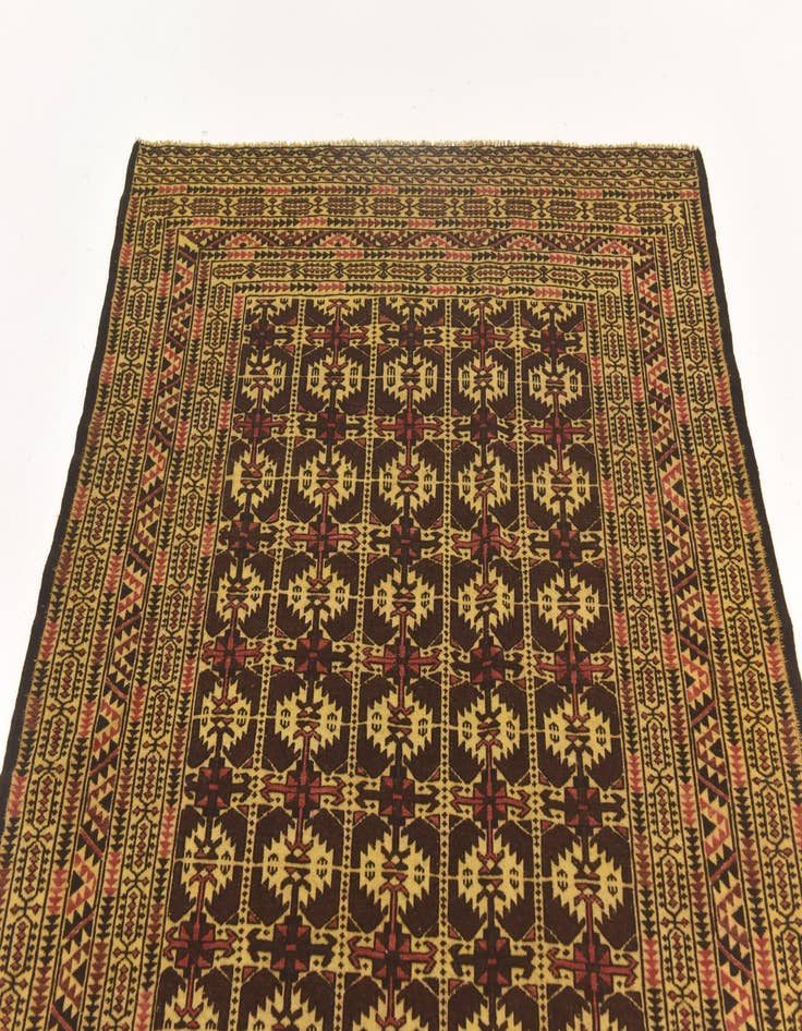 Detail image of  4' 3 x 6' 5  Hand Knotted Sumak Wool Rug