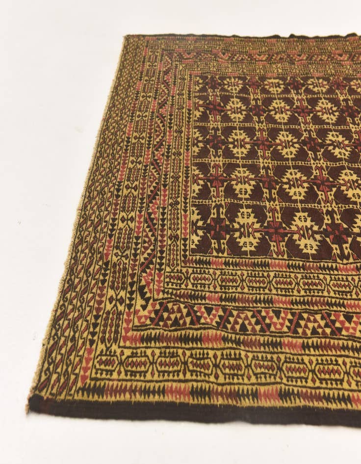 Detail image of  4' 3 x 6' 5  Hand Knotted Sumak Wool Rug