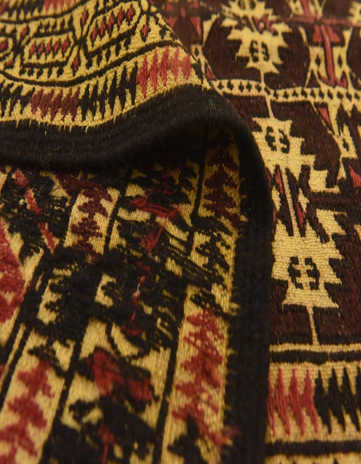 Detail image of  4' 3 x 6' 5  Hand Knotted Sumak Wool Rug